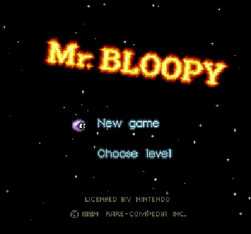 Mr. Bloopy - Saves the World (USA) (Proto) (1994-06-21 Level 11-G) screen shot title